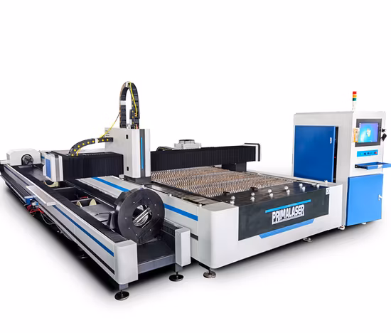 500W 1000W 1500W 2kW 3kW 6kW 8kW Rotationslaser-Schneidemaschine für geschnittene Kohlenstoffstahl-Legierungs-Metallrohr-Rohrplatten-Faser-Laser-Schneidemaschine